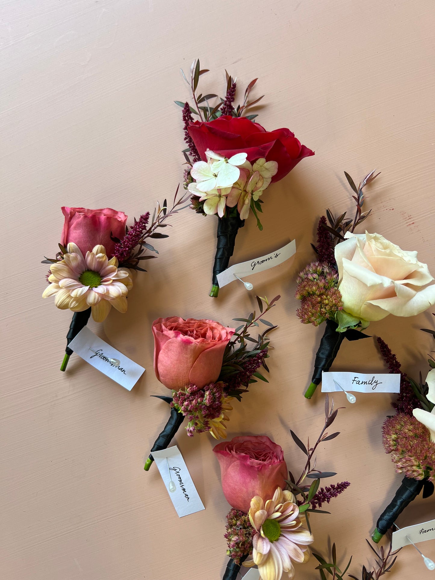 Formal flower bundle- wrist corsage & buttonhole