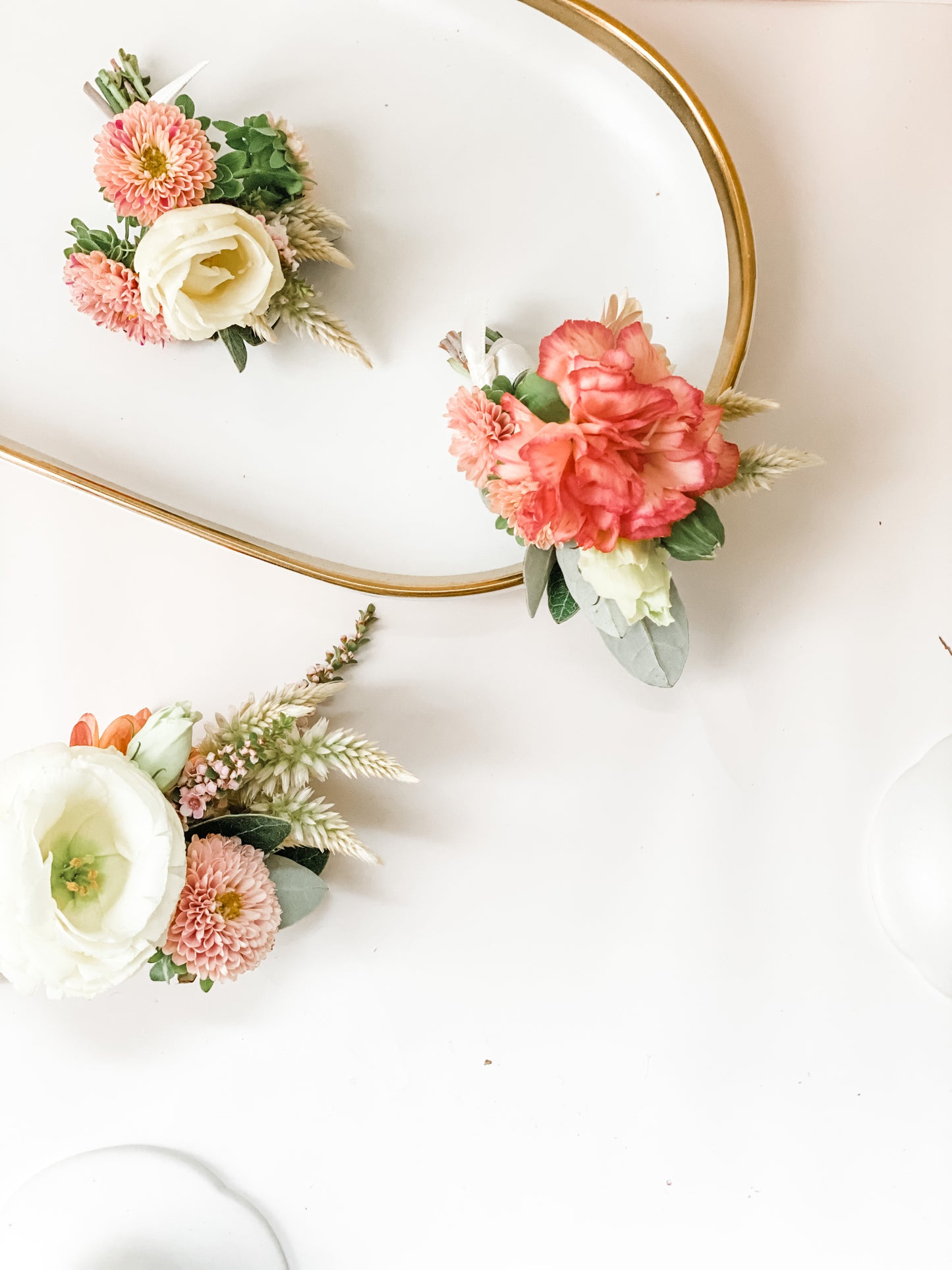 Formal flower bundle- wrist corsage & buttonhole