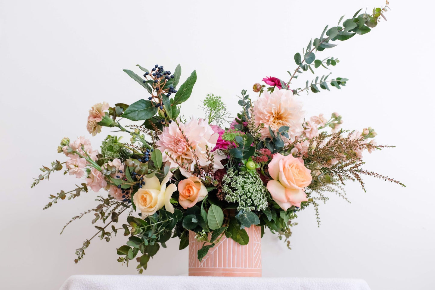 Pastel Neutral - Vase Arrangement - Pretty Wild Flowers